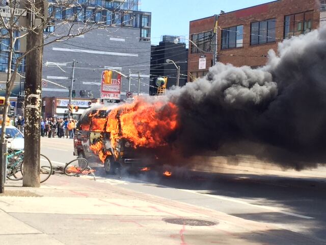 Incendio en una furgoneta